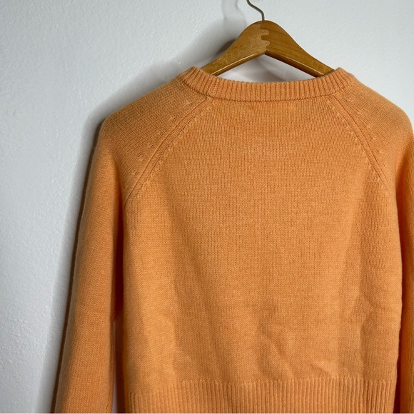 NWT One Grey Day 100% Cashmere Blakely Crew Neck Sweater Orange Size  Small - Picture 12 of 16